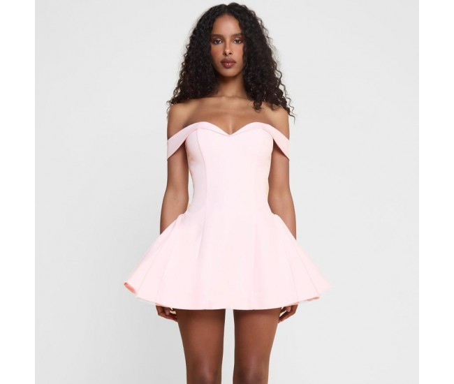 Women’s Strapless Fitted Ruffle Dress White