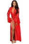 Women's Red Glamour Valentine Long Robe