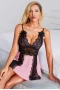 Women's Sweet Pink Lace Nightdress Babydoll