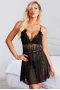 Women's Black Lace Nightdress Babydoll