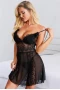 Women's Black Lace Nightdress Babydoll