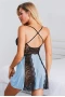 Women's Sky Blue Lace Nightdress Babydoll