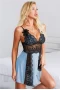 Women's Sky Blue Lace Nightdress Babydoll