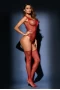 Women's Red Teddy and Garter Stocking One-piece Lingerie