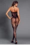 Women's Black Seamless Halter Bodystocking