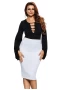 Women's Black Puff Sleeve Sexy Bodysuit