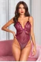 Women's Purple Triangle Lace Bodysuit