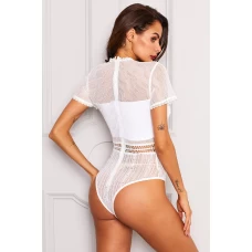 Women's White Melted Heart Bodysuit