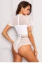 Women's White Melted Heart Bodysuit