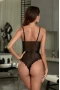 Women's Black Lace And Mesh Bodysuit