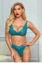 Women's Green Signature Balcony 2 Piece Lingerie Set