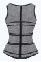 Women‘s Gray Zipper Front 9 Steel Bones Neoprene Belt Waist Trainer