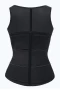 Women‘s Black Zipper Front 9 Steel Bones Neoprene Belt Waist Trainer