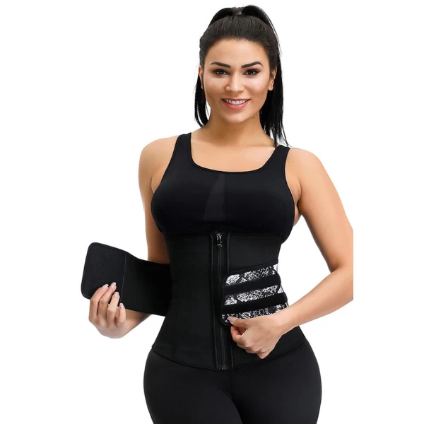 Women‘s Gray Neoprene Snake Waist Cincher