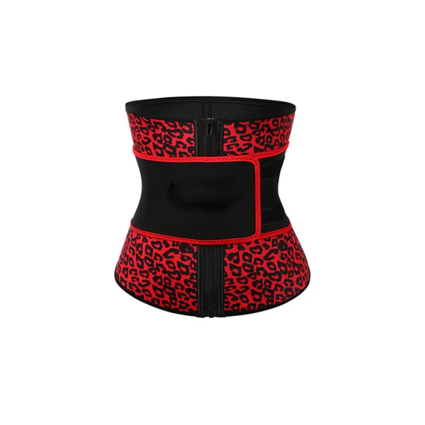 Women‘s Red Neoprene Leopard Waist Cincher