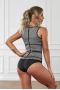 Women‘s Gray Latex Underbust Sport Girdle Waist Trainer