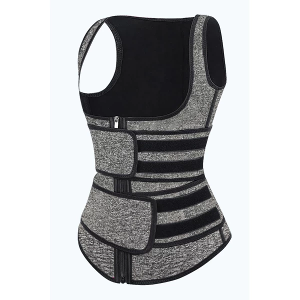 Women‘s Gray Latex Underbust Sport Girdle Waist Trainer