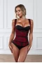 Women‘s Red Leopard Latex Underbust Sport Girdle Waist Trainer