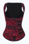 Women‘s Red Leopard Latex Underbust Sport Girdle Waist Trainer