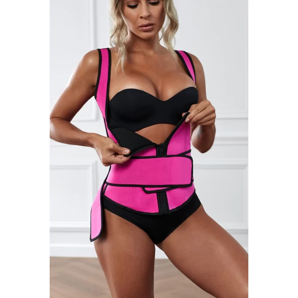 Women‘s Rose Latex Underbust Sport Girdle Waist Trainer