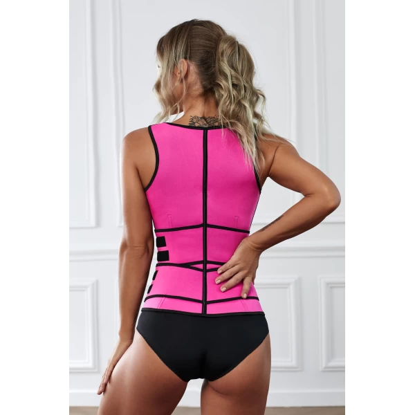 Women‘s Rose Latex Underbust Sport Girdle Waist Trainer