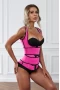 Women‘s Rose Latex Underbust Sport Girdle Waist Trainer