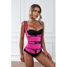 Women‘s Rose Latex Underbust Sport Girdle Waist Trainer