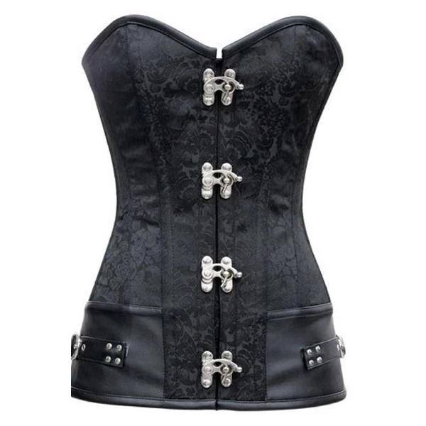 Women‘s Brocade Steampunk Corset with Clasp Fasteners