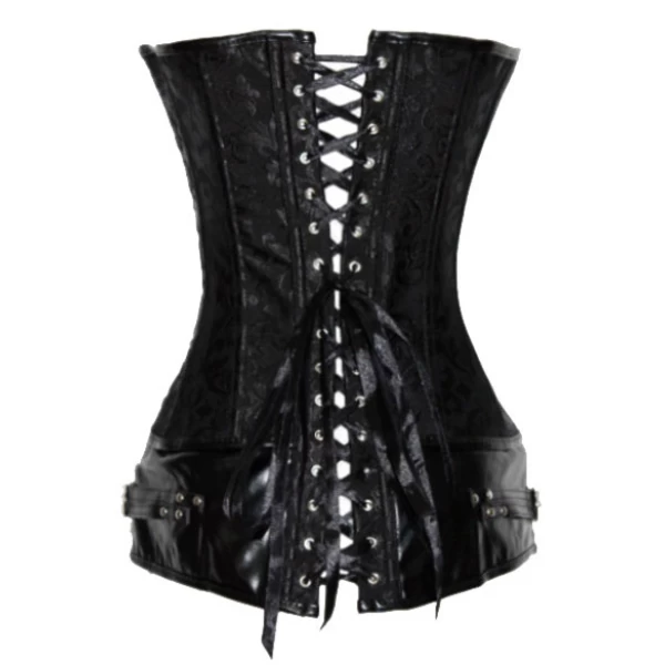 Women‘s Brocade Steampunk Corset with Clasp Fasteners