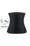 Women‘s Black Steel Bone Latex Under Bust Corset