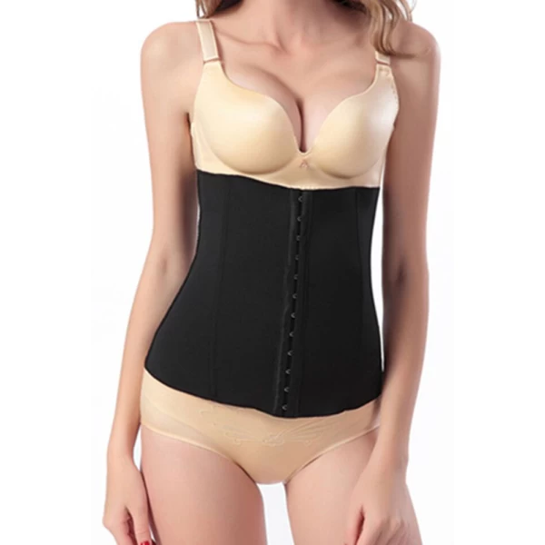 Women‘s Black 4 Steel Bones Sport Waist Slimming Shaping Corset