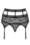 Women's Black Lace Cage Garter Belt