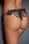 Women‘s Black Embroidered Beaded Lady Knicker
