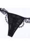 Women‘s Black Embroidered Beaded Lady Knicker