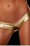 Women‘s Golden Wet Look Leather Panty