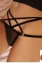 Women‘s Black Strappy Sheer Thong