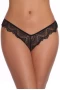 Women‘s Black Crisscross Back V Shape Lace Thong