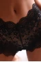 Women‘s Black High Waist Lace Hollow Out Panty