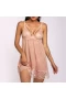 Lingerie Sheer Mesh Chemise Open Back Sleepwear Blush