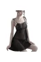 Lace Babydoll Lingerie Sheer Mesh Chemise Black