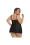 Plus Size Lingerie Cut Out Lace Babydol Black