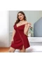 Lace Babydoll Strap Chemise Sleepwear Outfits Red