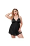 Lace Babydoll Sexy Chemise Plus Size Mesh Nightgowns Black