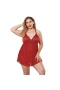 Lace Babydoll Sexy Chemise Plus Size Mesh Nightgowns Red