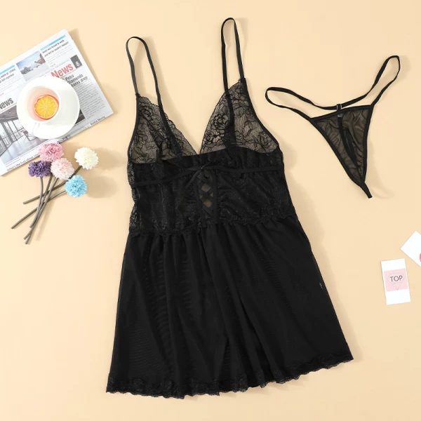 Lace Babydoll Mesh Nightwear Chemise Sleepwear