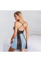 Lace Babydoll Strap Chemise Teddy V Neck Sleepwear Blue