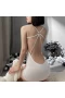 Round Neck Sexy See Through Women Lingerie White