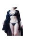 Kimono Robe Babydoll Lingerie Eyelash Nightgown Black