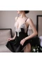 Women Chemise Lingerie Sexy Full Slips Babydoll Black