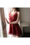 Lace Babydoll V Neck Sexy Strap Chemise Red